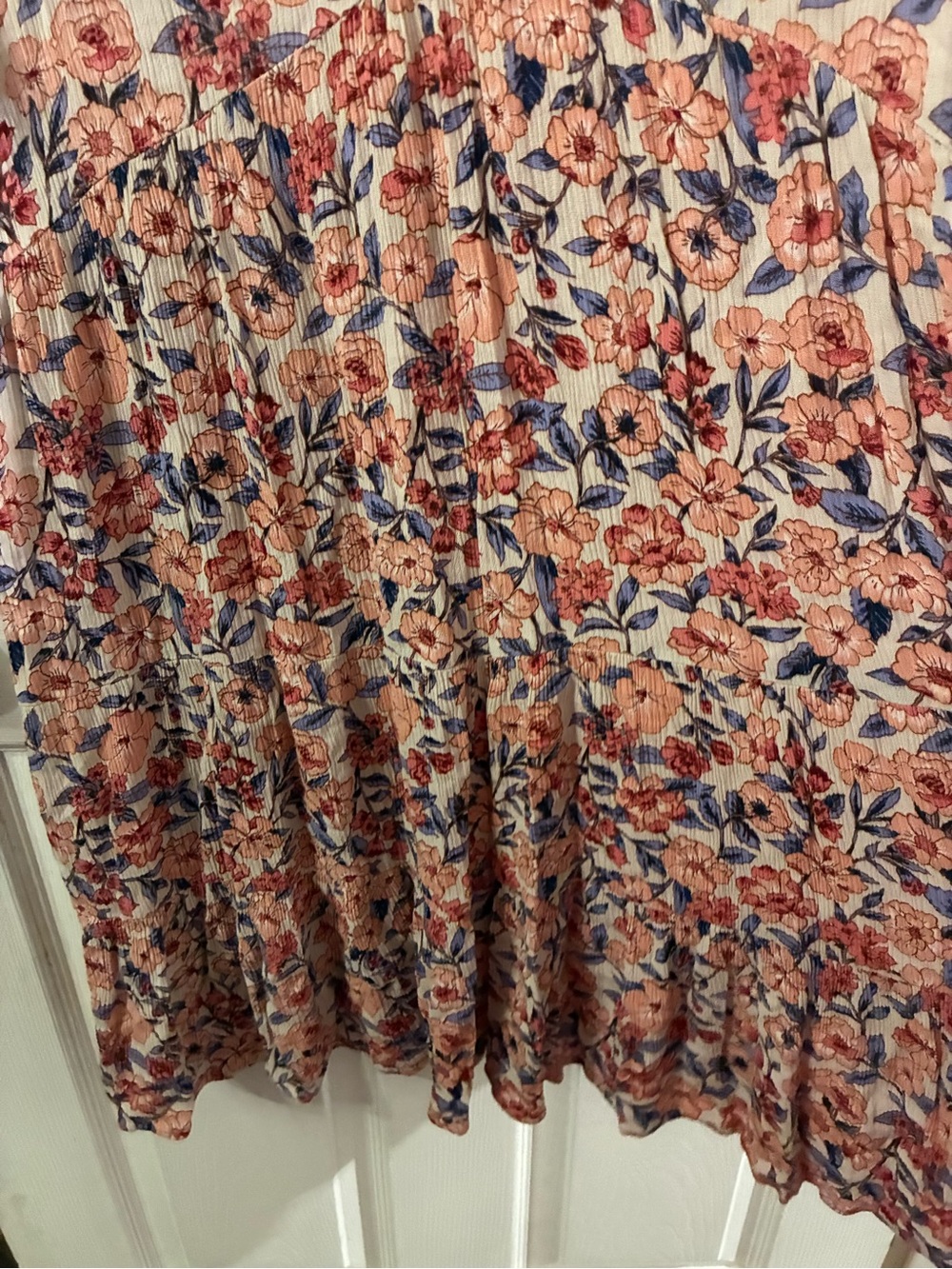 Knox Rose Women’s XL Floral Tiered V-Neck Dress - Picture 6 of 8